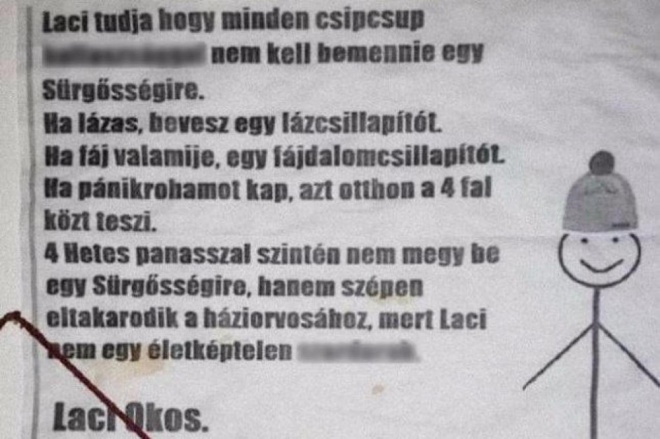 Arcátlan megalázás az orvosi ügyeleten